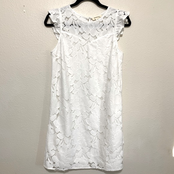 Monteau | White Lace Mini Dress - Picture 1 of 6